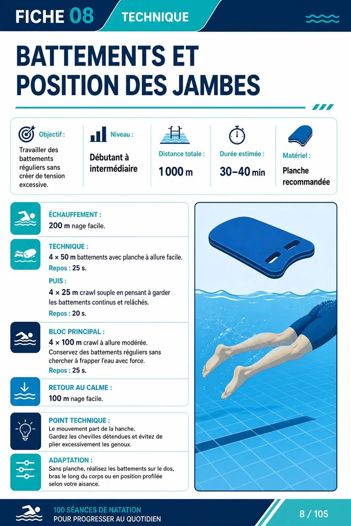 Page illustrée du guide de natation 5